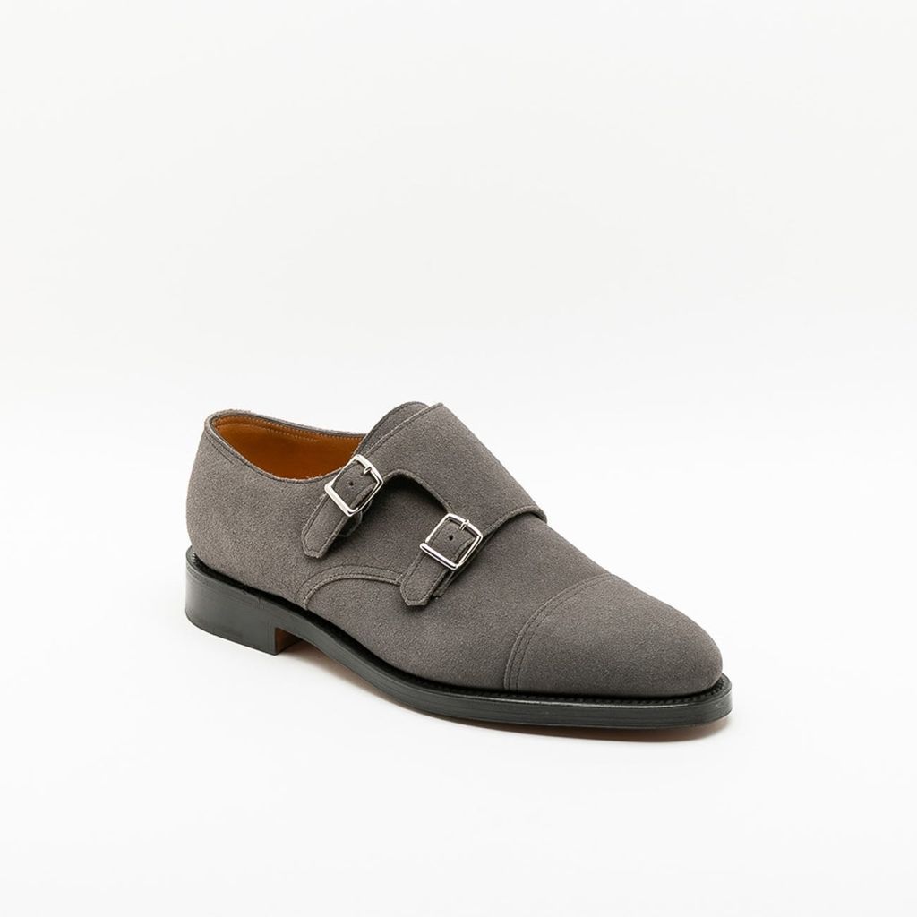 William Grey Suede Monk Strap Shoe