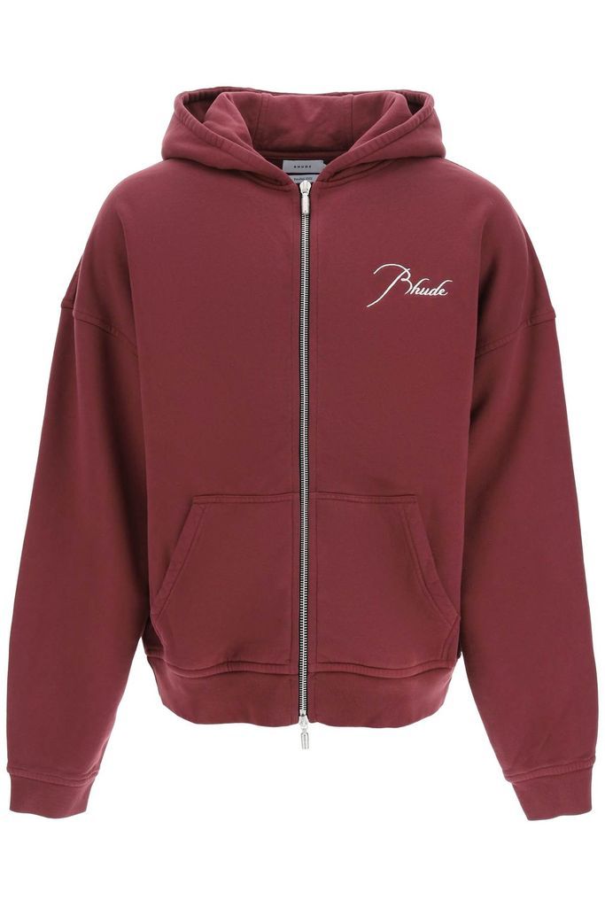 Zip-Up Hoodie With Logo Embroidery