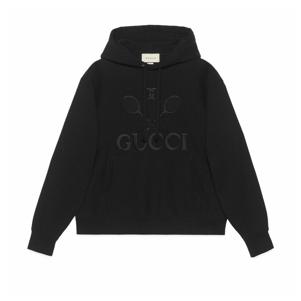 Hooded sweatshirt with Gucci Tennis