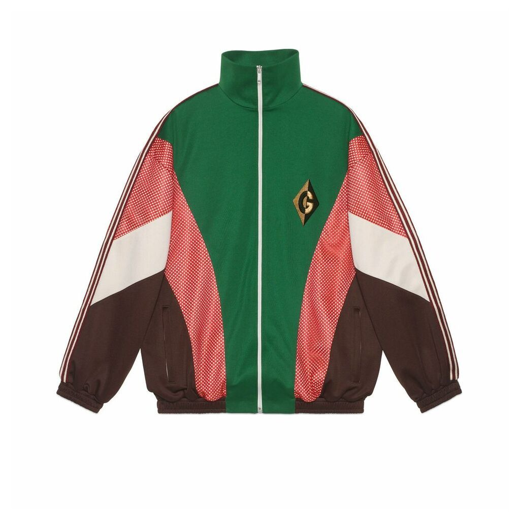 Zip jacket with G rhombus patch