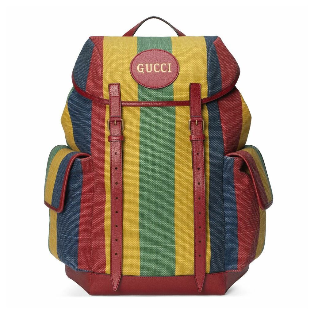 Baiadera stripe canvas backpack