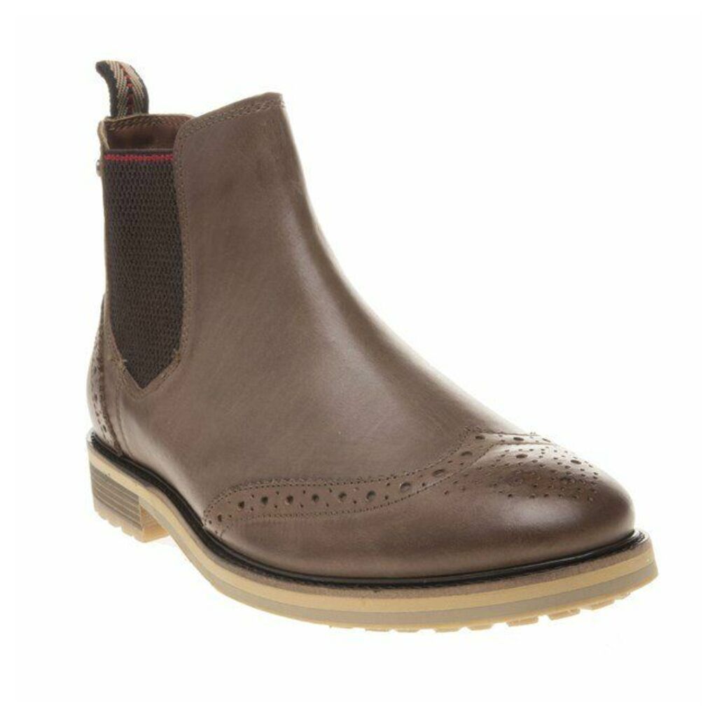 Superdry Brad Brogue Chelsea Boots, Brown