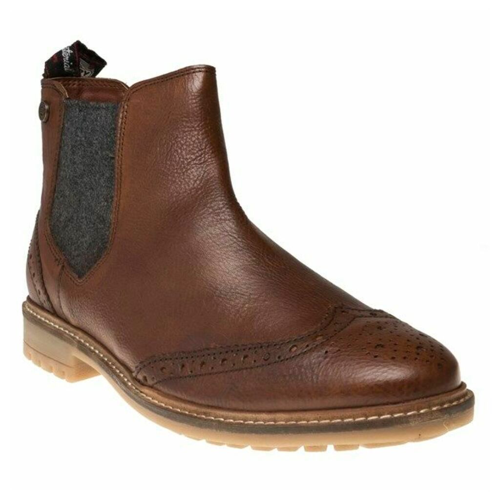 Superdry Brad Brogue Chelsea Boots, Distressed Tan