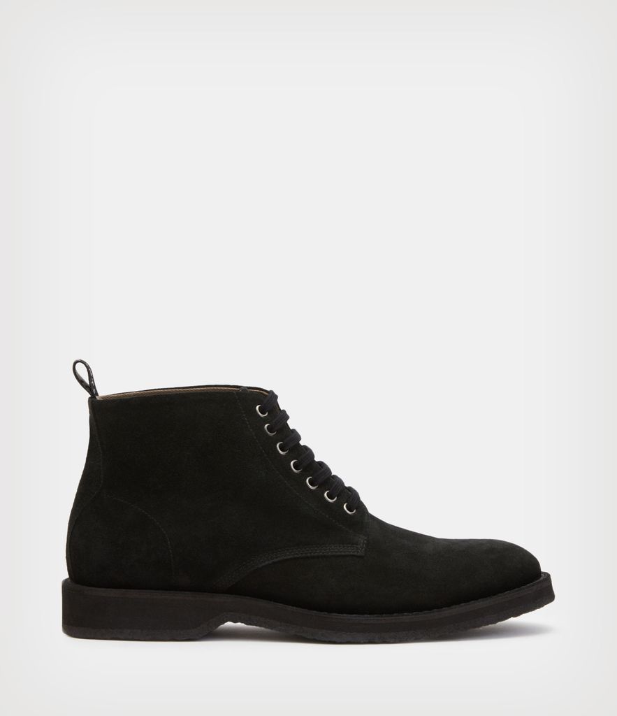 AllSaints Men's Mathias Suede Boots, Black, Size: UK 7/US 8/EU 41