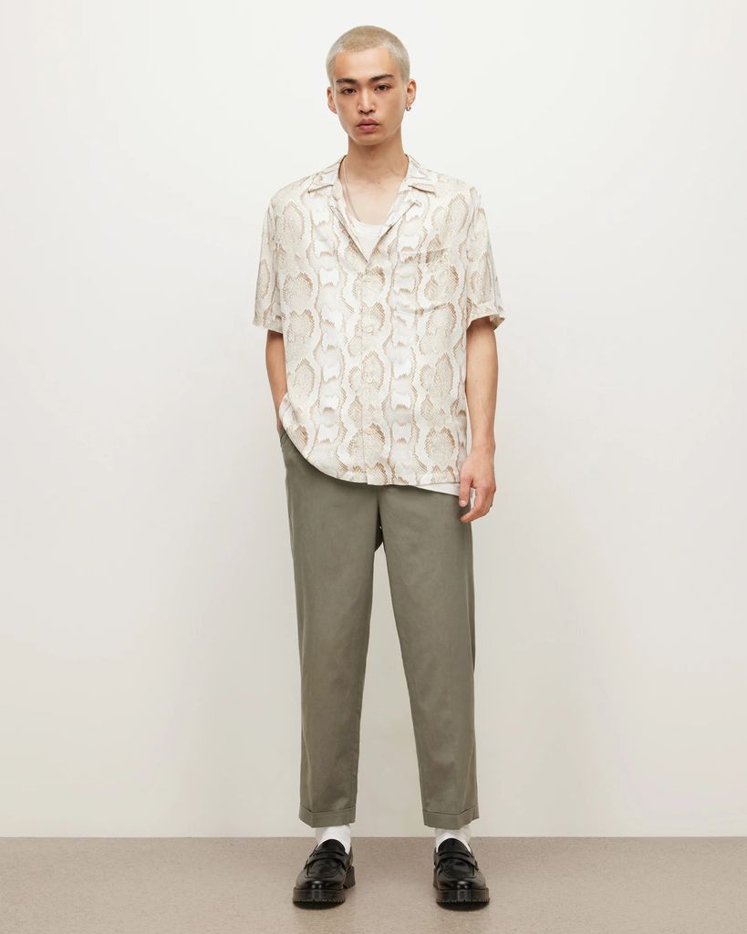 AllSaints Vista Relaxed Tapered Linen Blend Trousers
