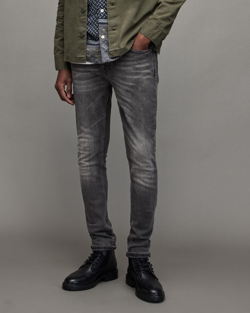 AllSaints Cigarette Damaged Skinny Jeans