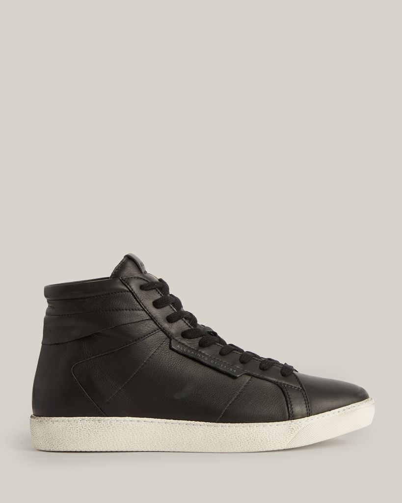 AllSaints Miles High Top Leather Trainers