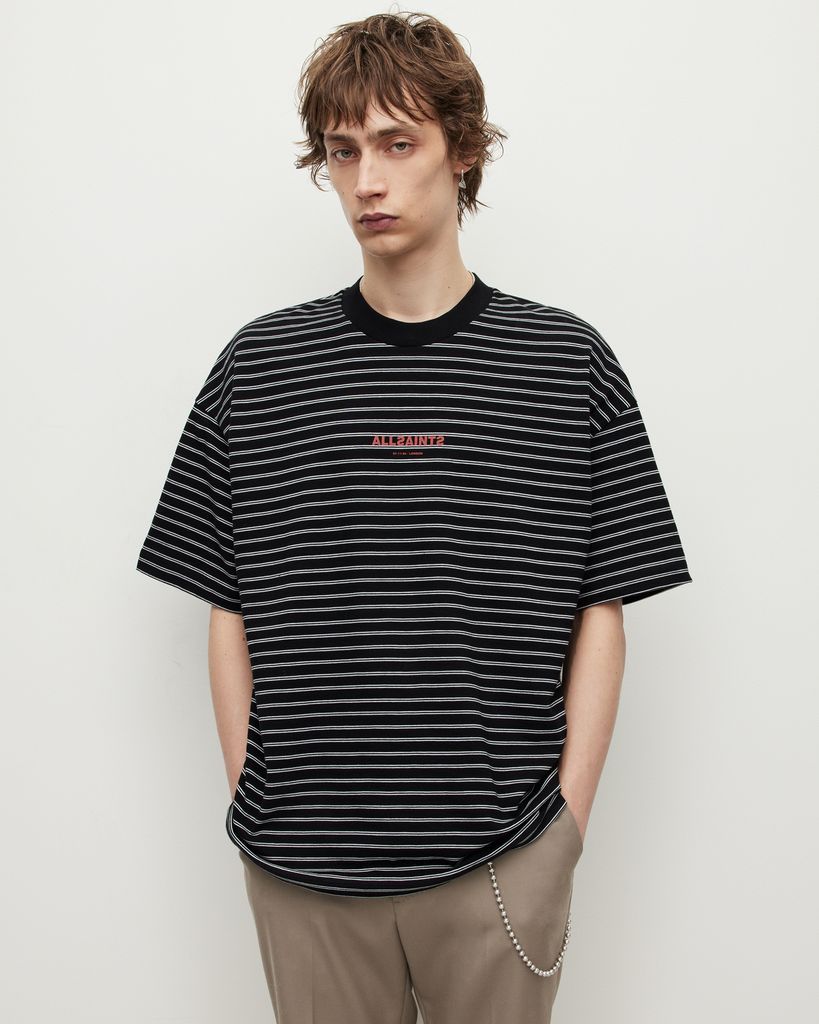 AllSaints Stripe Subverse Oversized T-Shirt