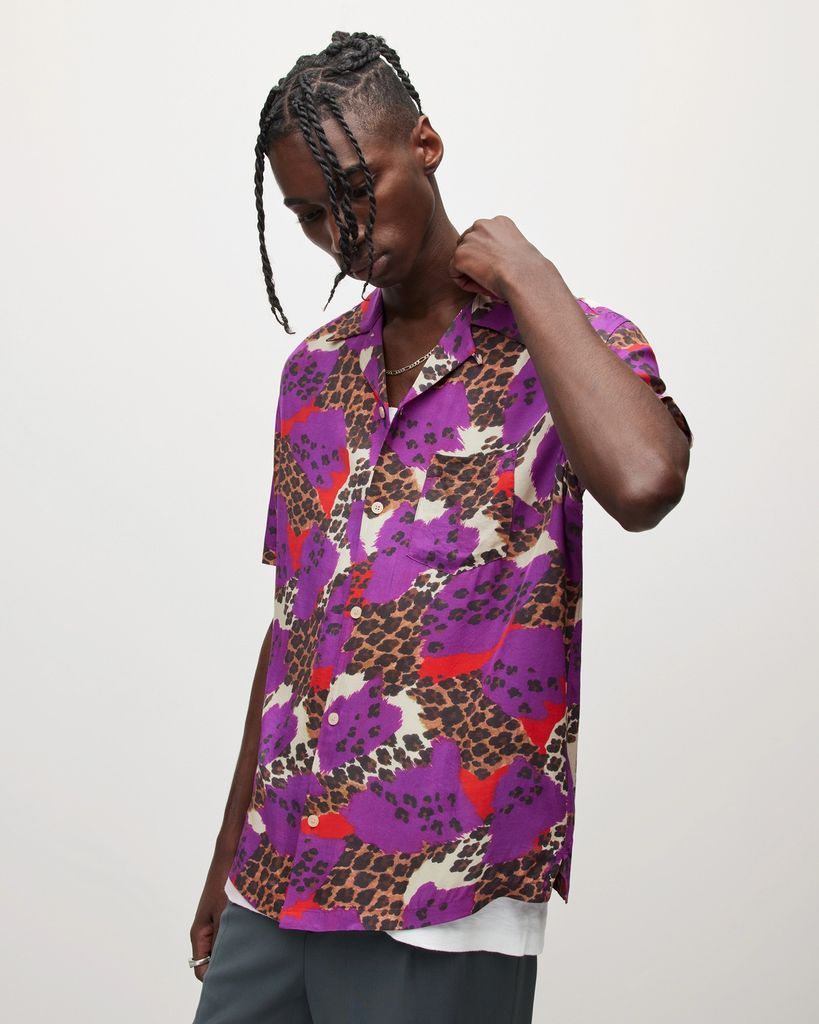 AllSaints Bastille Leopard Print Shirt