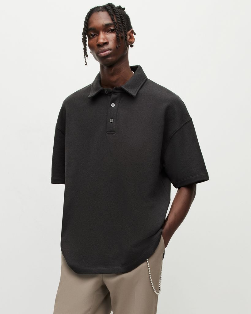 AllSaints Easton Oversized Polo Shirt