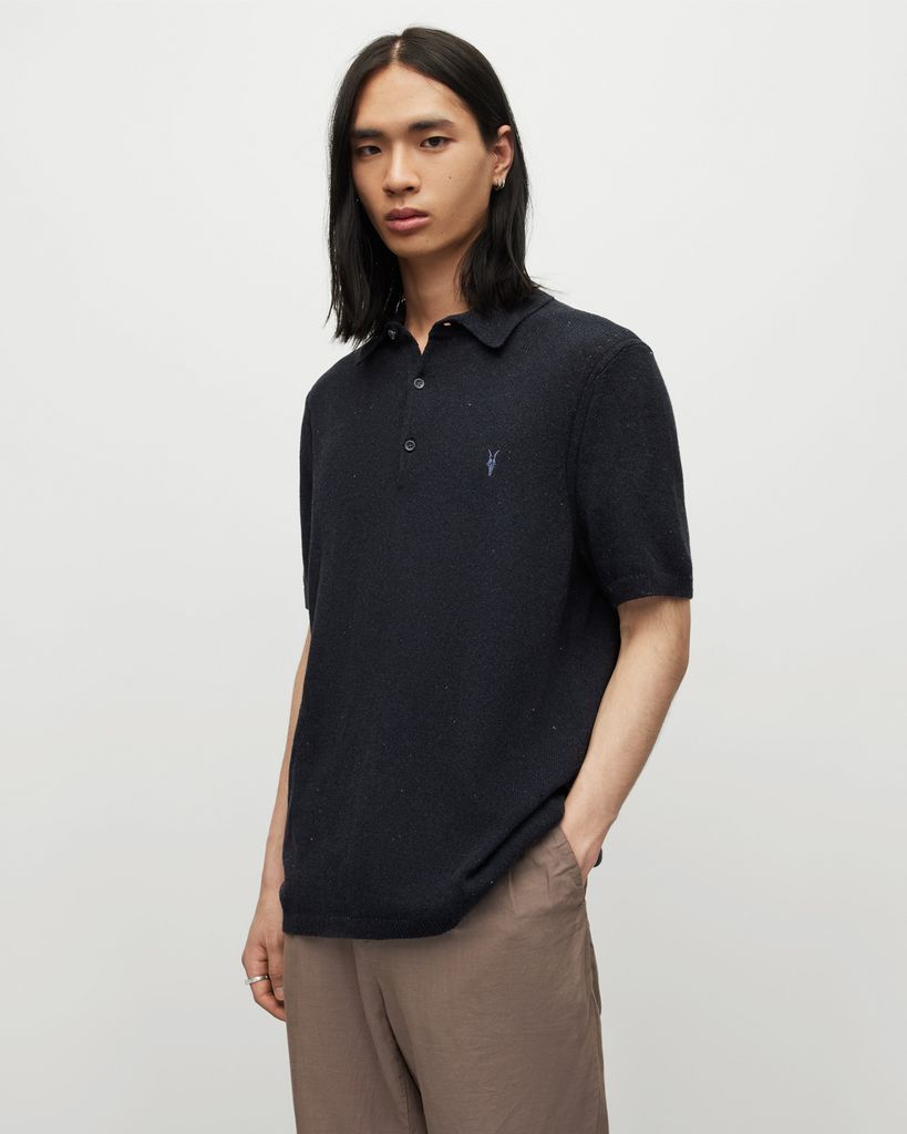 AllSaints Brice Short Sleeve Polo Shirt