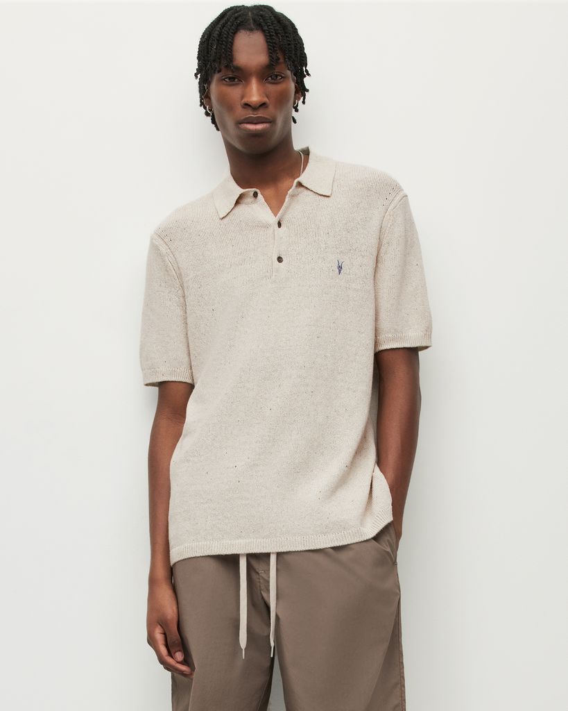 AllSaints Brice Short Sleeve Polo Shirt