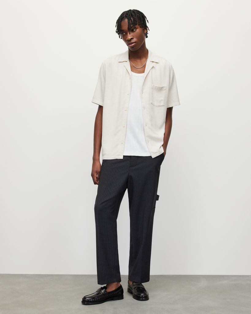 AllSaints Cairo Pinstriped Straight Trousers