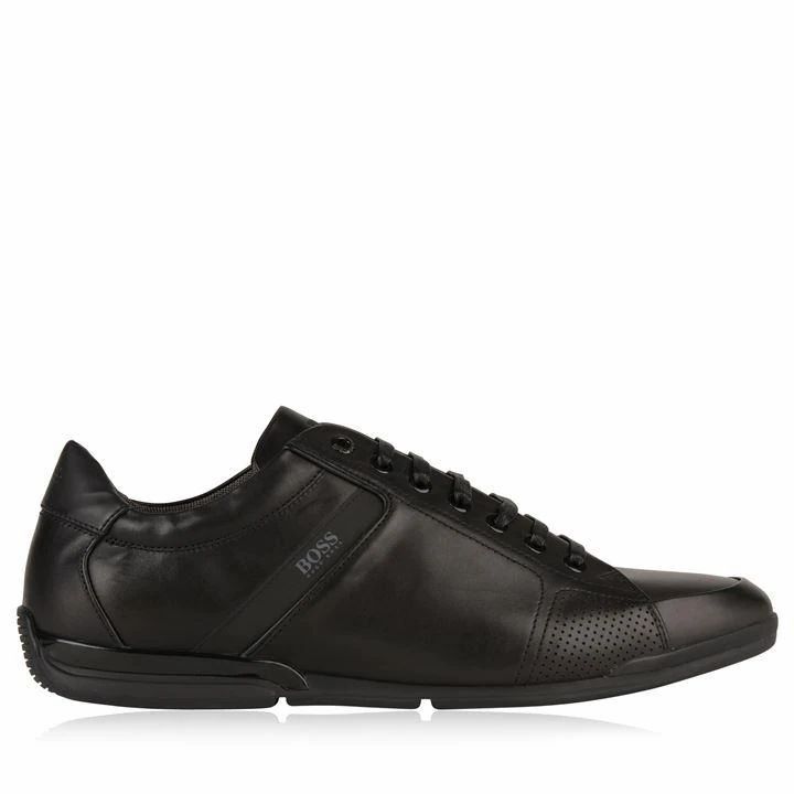BOSS Saturn Leather Low Top Trainers - Black