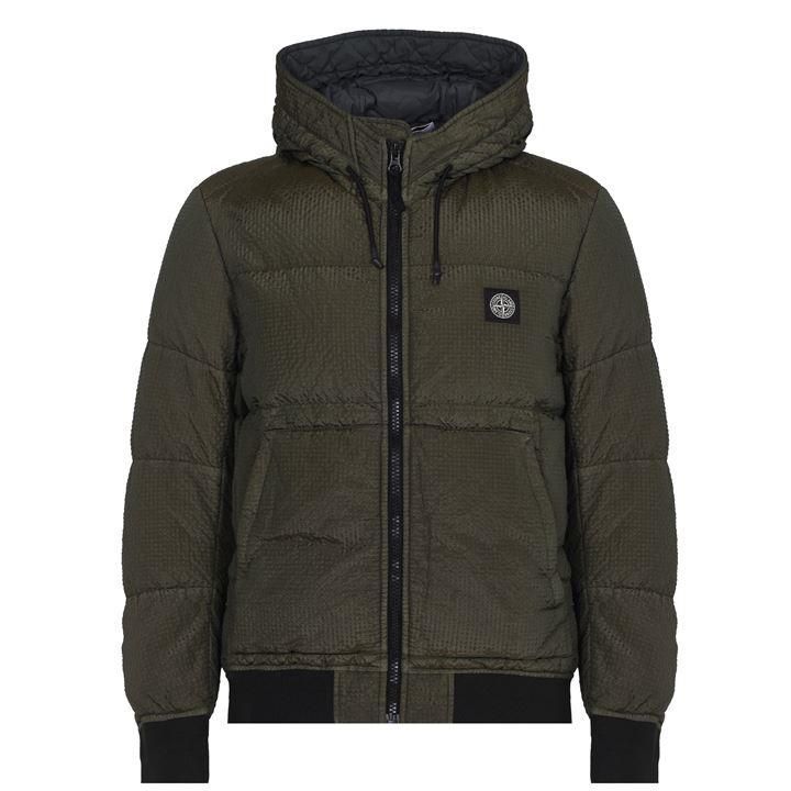 STONE ISLAND Patch Down Padded Jacket - Green