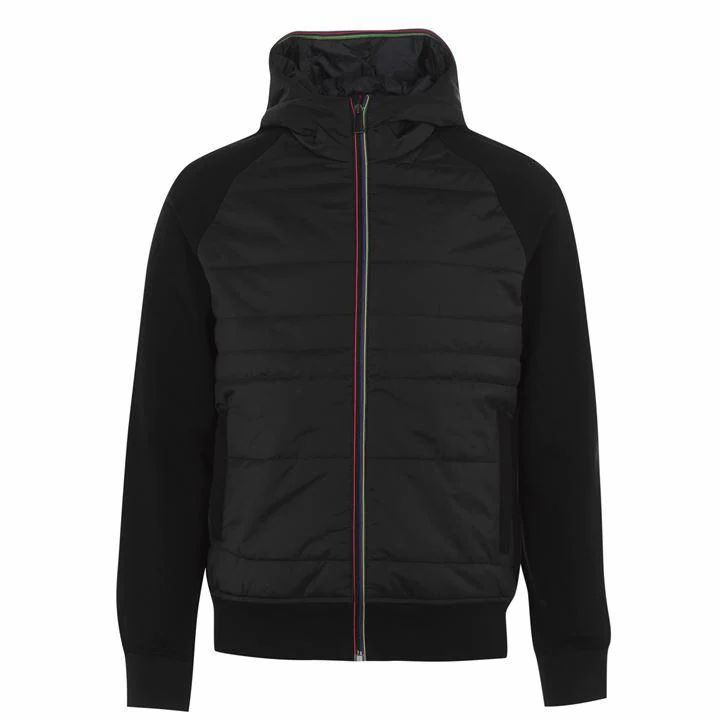 PS Paul Smith Sports Stripe Mixed Media Hybrid Jacket - Black