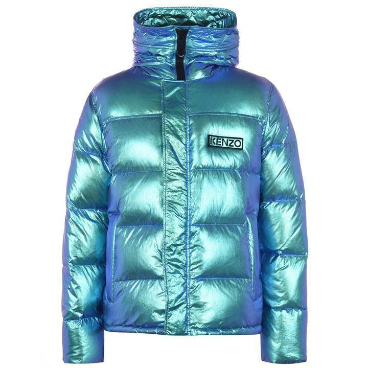 KENZO Hooded Quilted Jacket - Blue 68