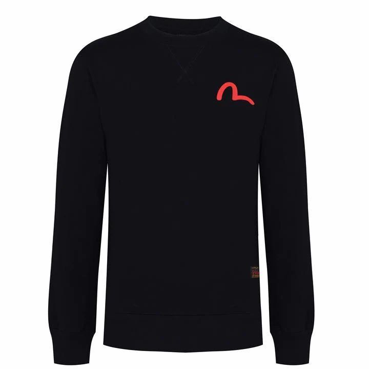 EVISU Seagull Print Sweatshirt - Black