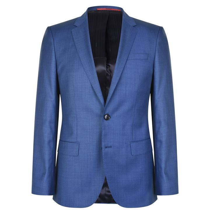 Hugo Slim Fit Wool Suit Jacket - Mid Blue 422