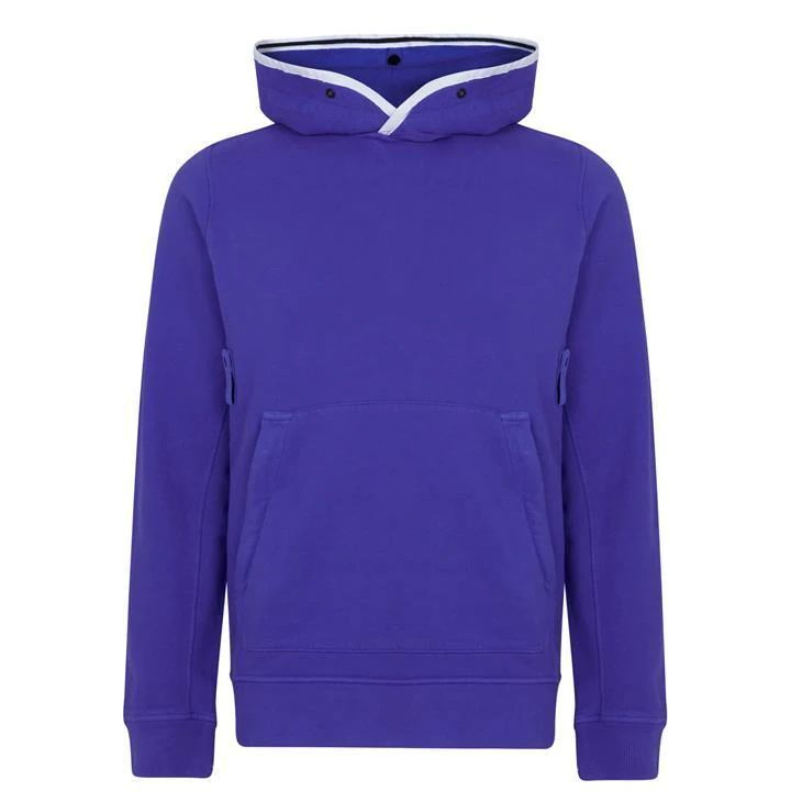 STONE ISLAND Oth Chest Snap Hoodie - Blue