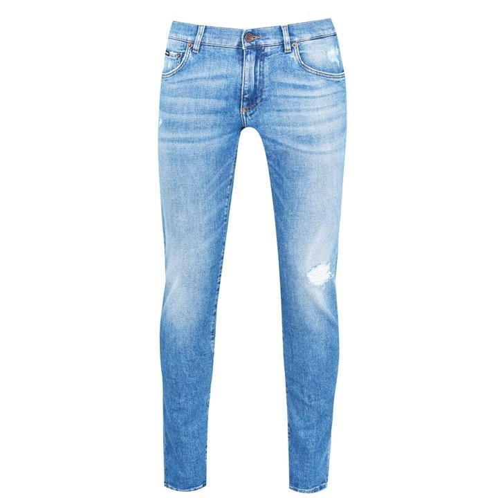 Dolce and Gabbana Distressed Jeans - Blue