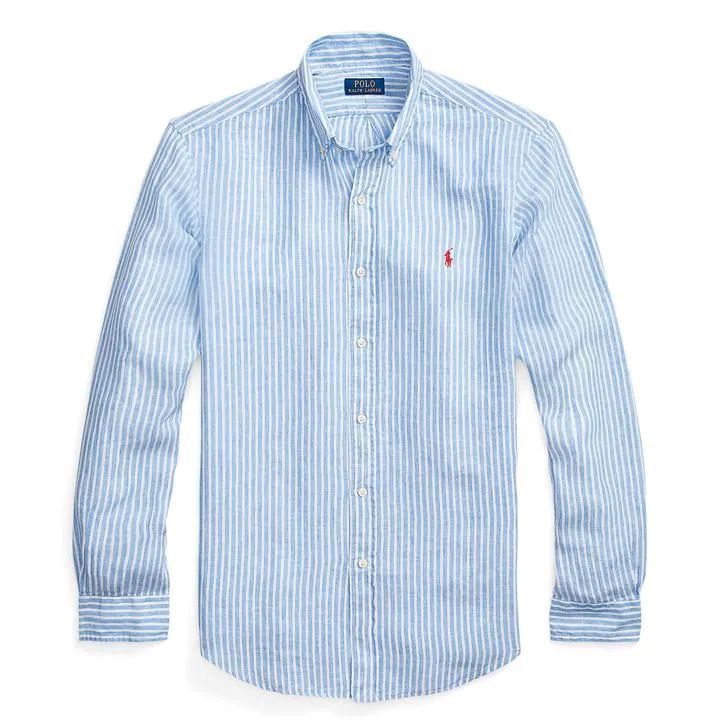 Polo Ralph Lauren Stripe Linen Shirt - Blue