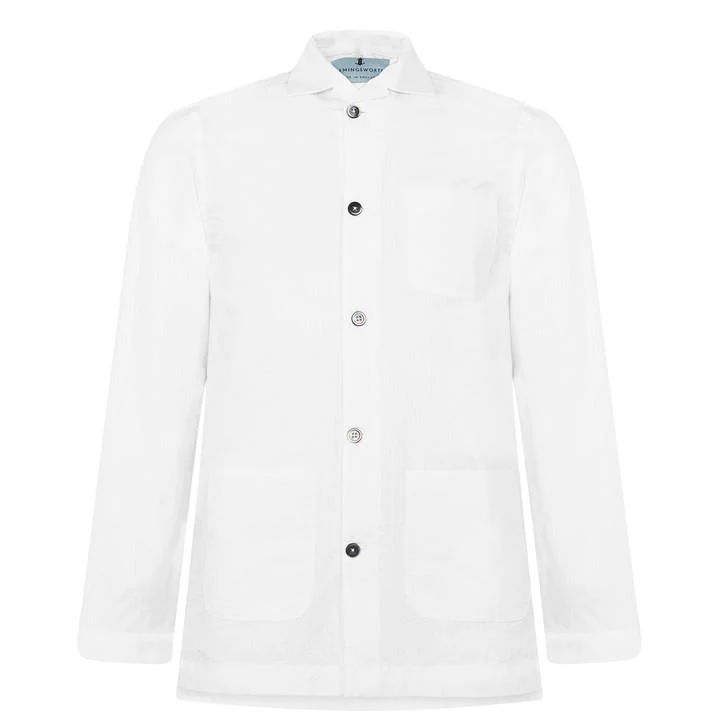 HEMINGSWORTH Cotton Long Sleeve Shirt - White