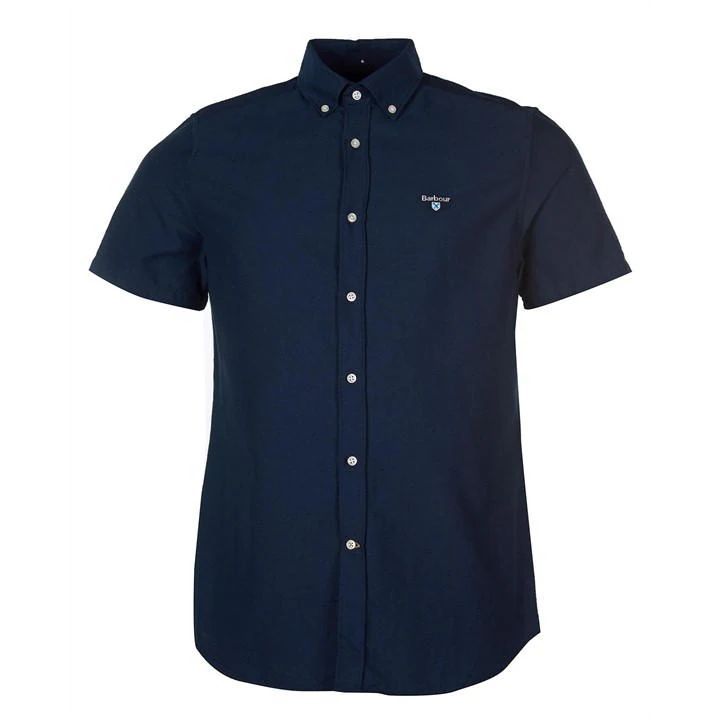 Barbour Oxford Short Sleeve Tailored Shirt - Blue