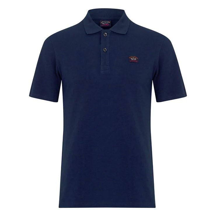 Basic Short Sleeve Polo Shirt - Blue