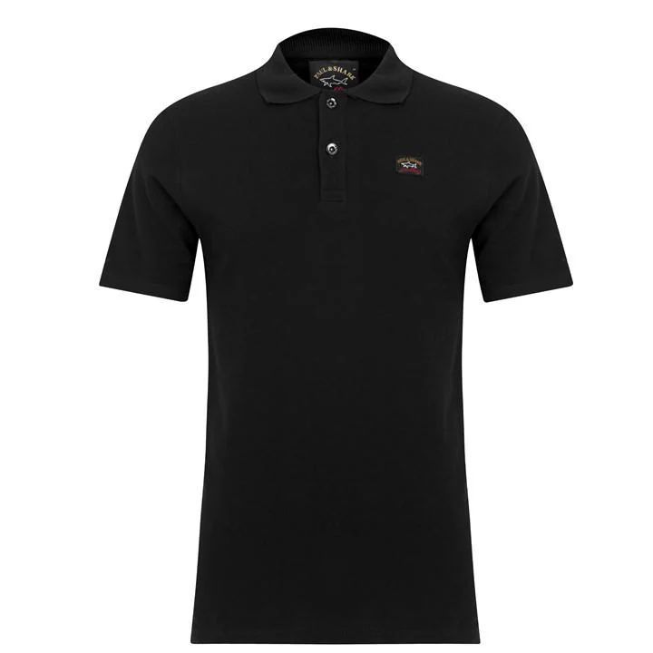 Basic Short Sleeve Polo Shirt - Black