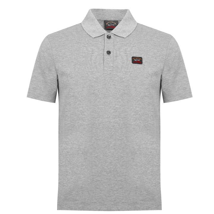 Basic Short Sleeve Polo Shirt - Grey