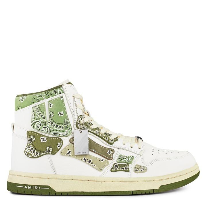 Bandana Skeleton High Top Sneakers - Green