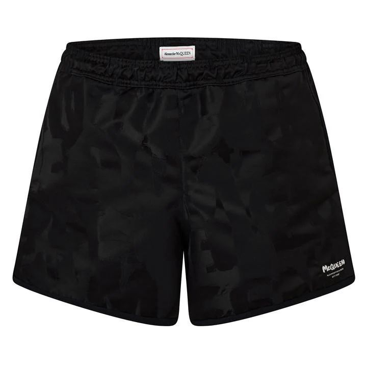 Black Tonal Jogging Shorts - Black