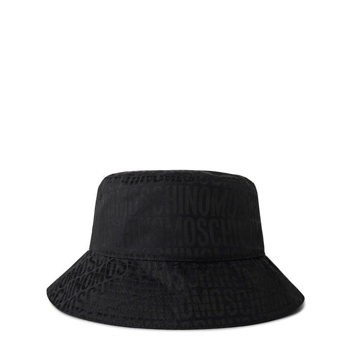 All-Over Logo Bucket Hat - Black