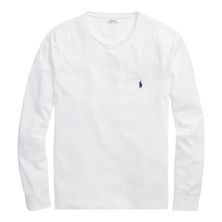 Long Sleeve Jersey T Shirt - White