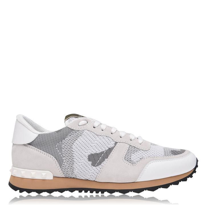 Mesh Camouflage Rockrunner Trainers - White