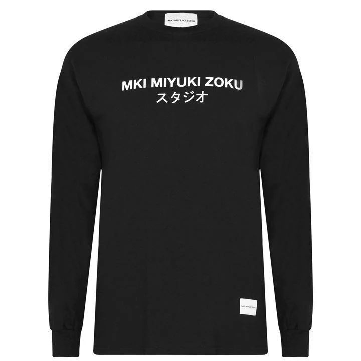 Classic Logo Long Sleeve T Shirt - Black