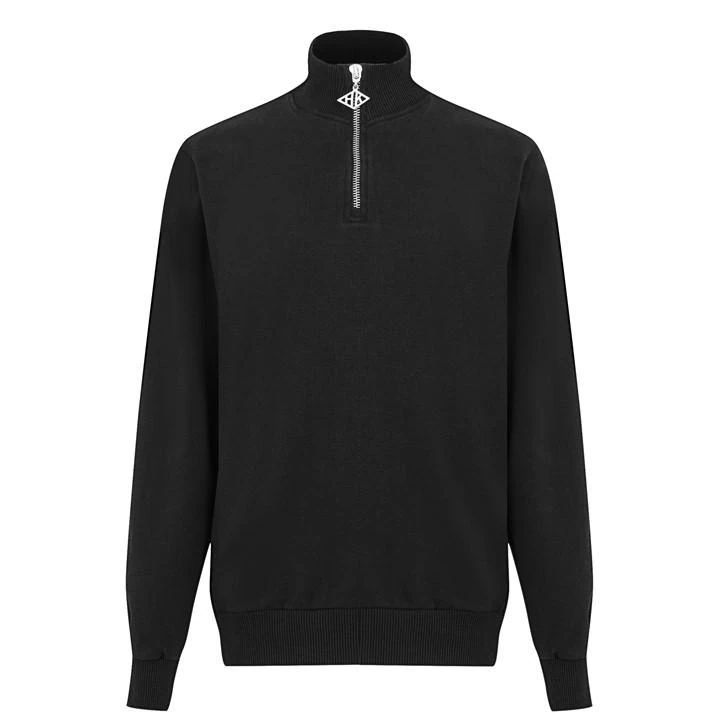 Half Zip Sweatshirt - Black