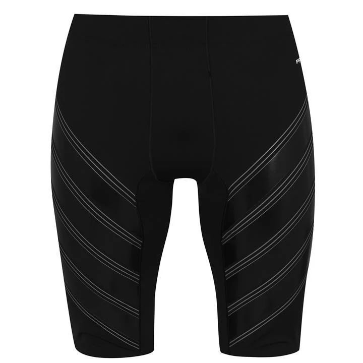 Men'S Power Run Compression Shorts - Black