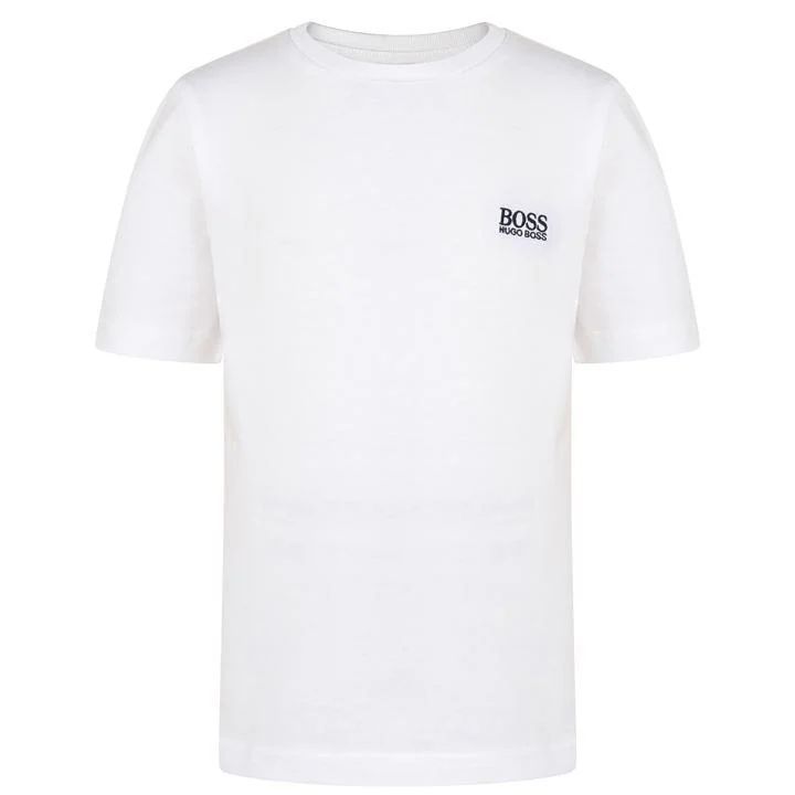 Boy'S Small Logo Short Sleeve T Shirt - White