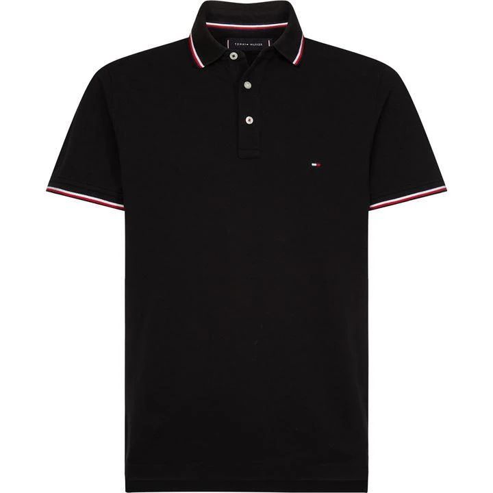 Core Tipped Slim Polo Shirt - Black