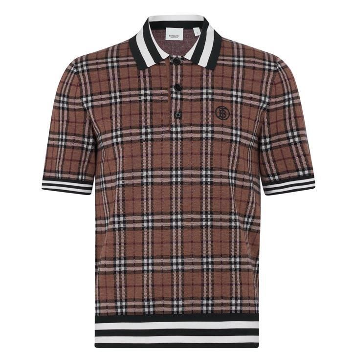 Makeham Knit Polo Shirt - Brown