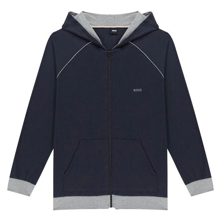 Mix And Match Zip Hoodie - Blue