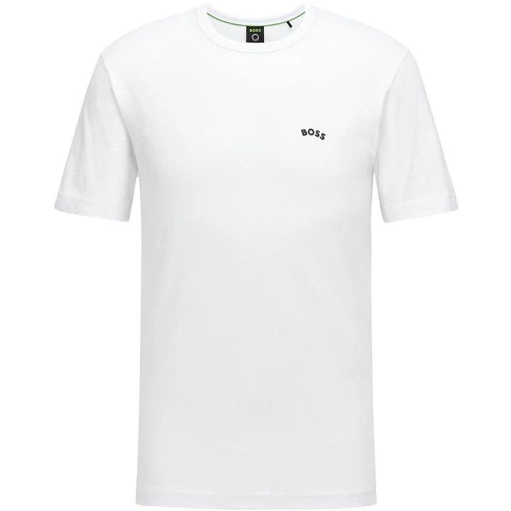 Curved Logo T Shirt - White