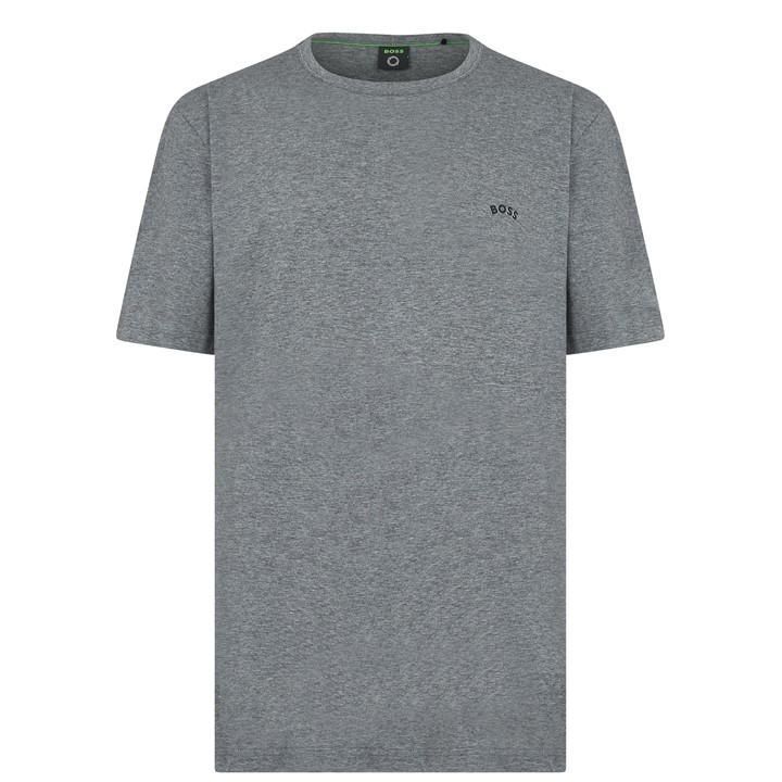 Curved Logo T Shirt - Grey