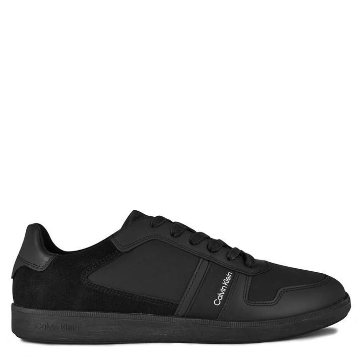Lace Up Mix Trainers - Black