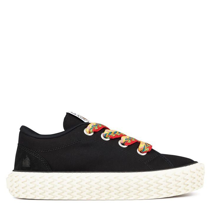 Canvas Curb Low Sneakers - Black