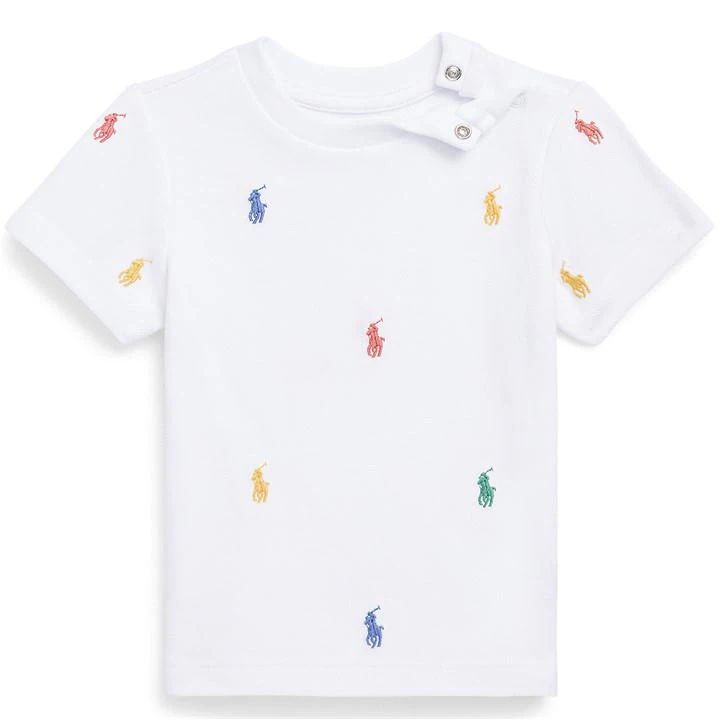 Infants All Over Print Logo T-Shirt - White