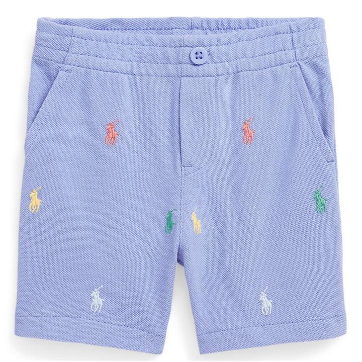 Infants All Over Print Logo Shorts - Purple