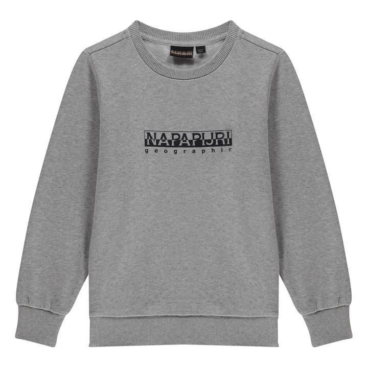 Boy's Box Fleece Crew Neck Sweatshirt - Med Grey 160